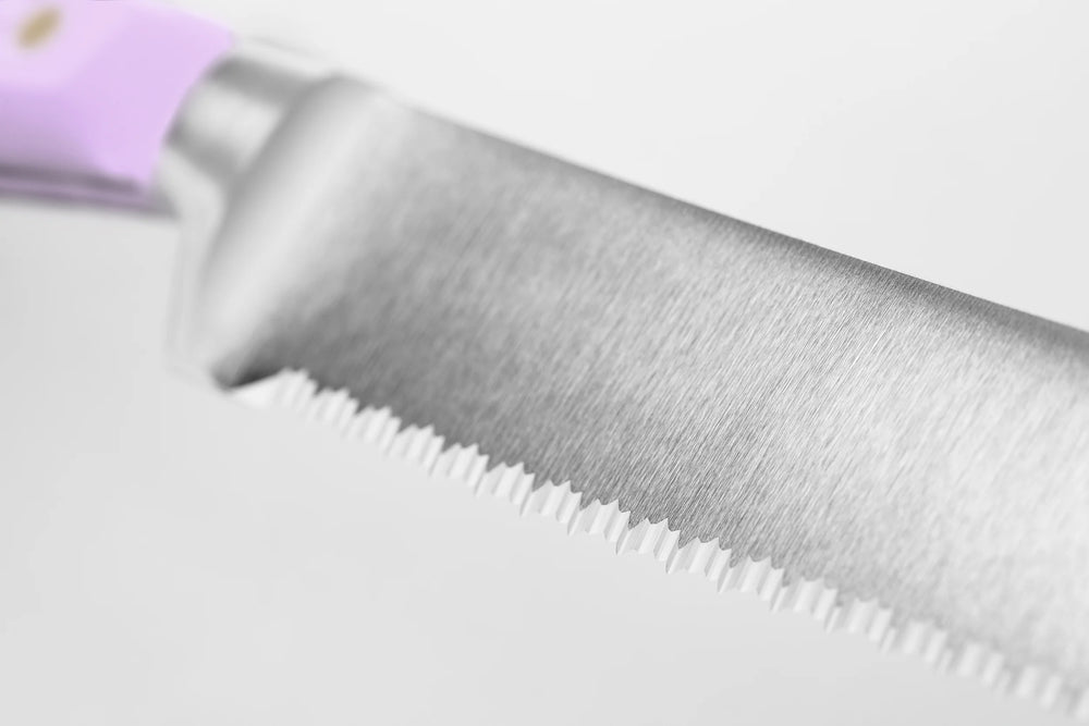 Wusthof Classic 9" Double Serrated Bread Knife, Purple Yam Handle