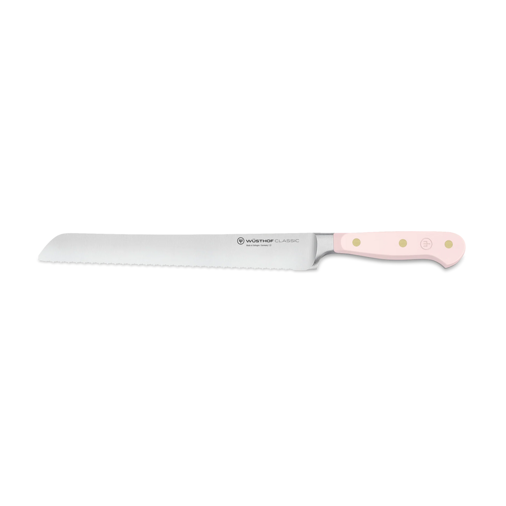 Wusthof Classic 9" Double Serrated Bread Knife, Pink Himalayan Salt