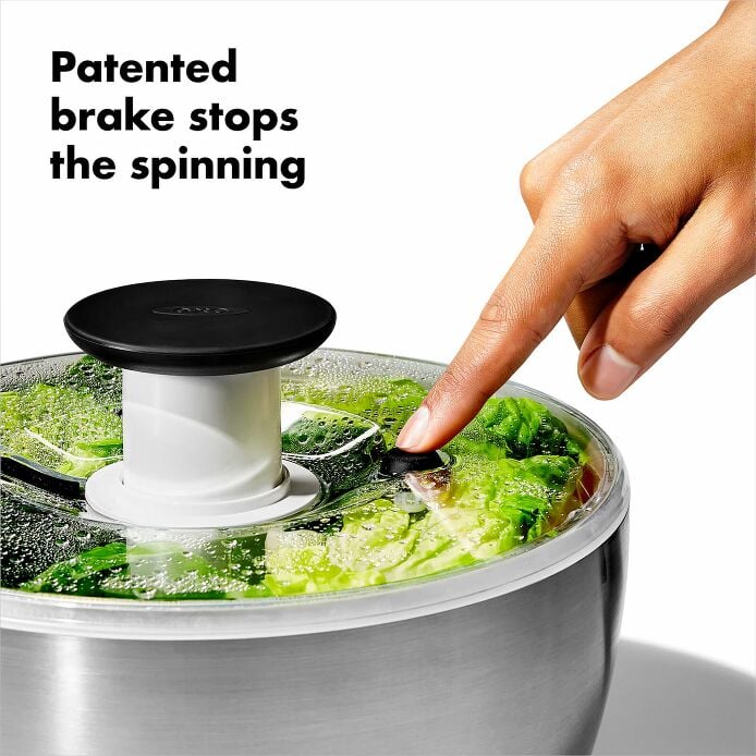 Oxo Salad Spinner, Stainless Steel