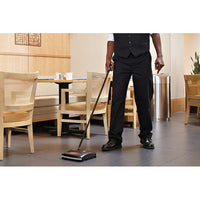 Rubbermaid 8" Single Brush Floor Sweeper, Black