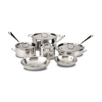 All-Clad d3 10 Piece Bonded Cookware Set, Stainless Steel