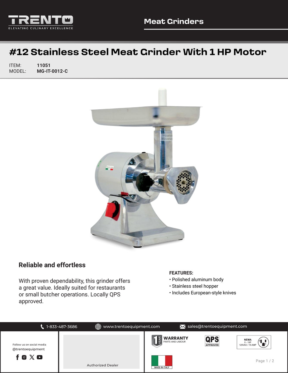 Spec Sheet