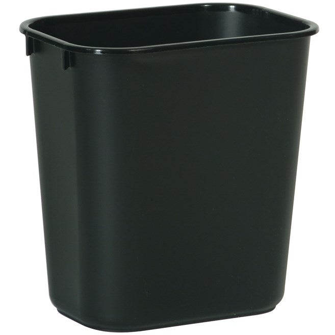 Rubbermaid 3.25 Gallon Rectangular Wastebasket, Black