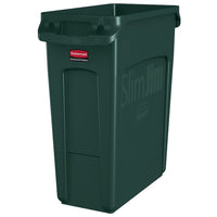 Rubbermaid Slim Jim 16 Gallon Rectangular Trash Can, Green