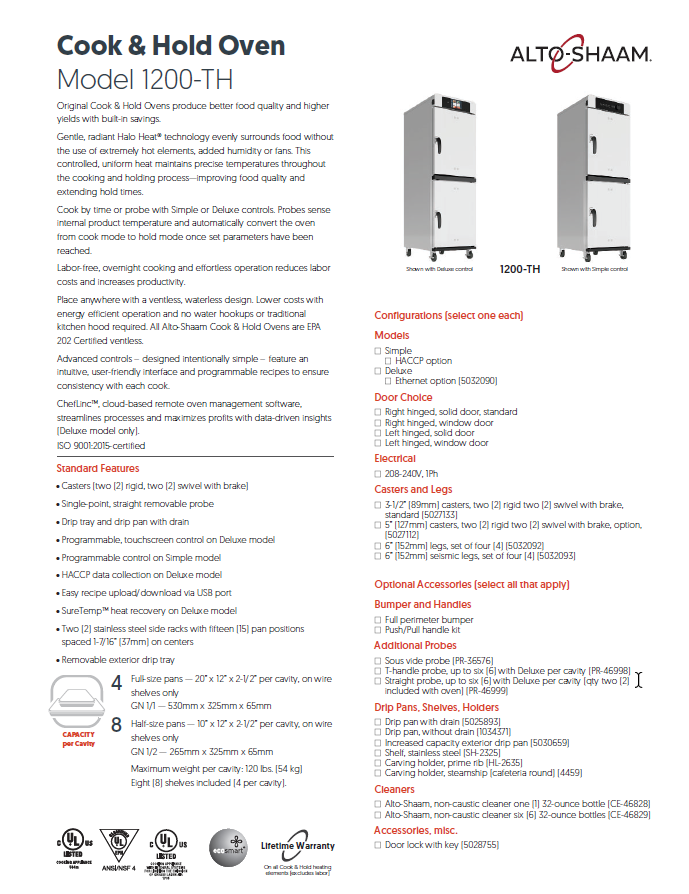 Specs Sheet