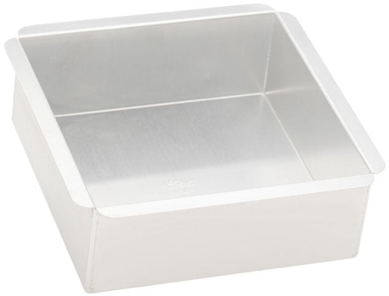 Ateco 8" Square Aluminum Cake Pan, 3" Deep