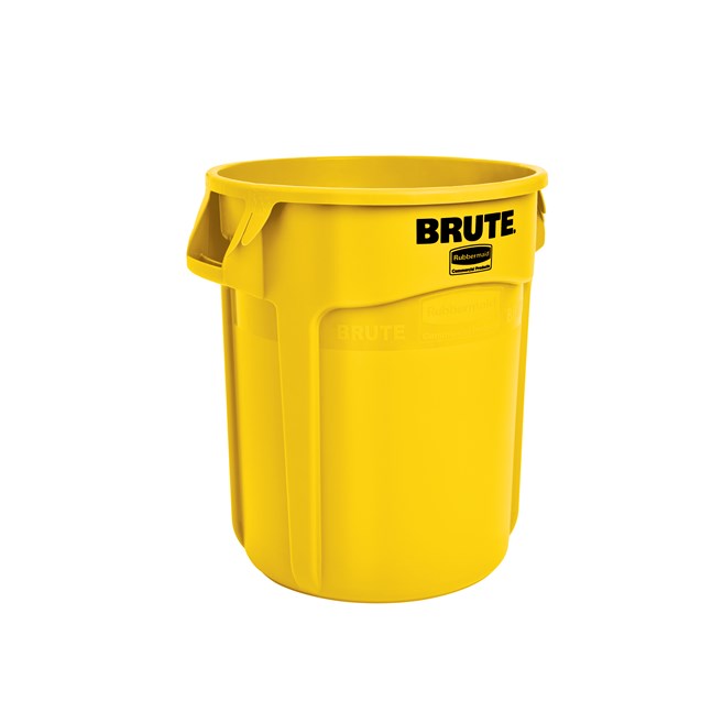 Rubbermaid Brute 20 Gallon Round Trash Can, Yellow
