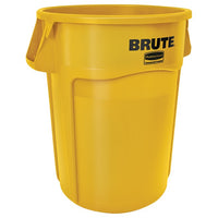 Rubbermaid Brute 55 Gallon Round Trash Can, Yellow