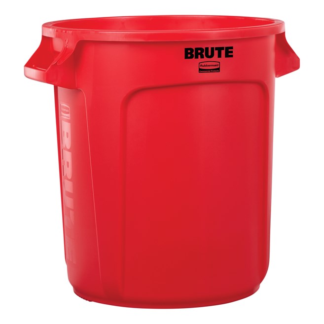 Rubbermaid Brute 10 Gallon Round Trash Can, Red