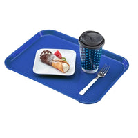 Cambro 12" x 16" Fast Food Tray, Blue, 1216FF186 - 24 /Case
