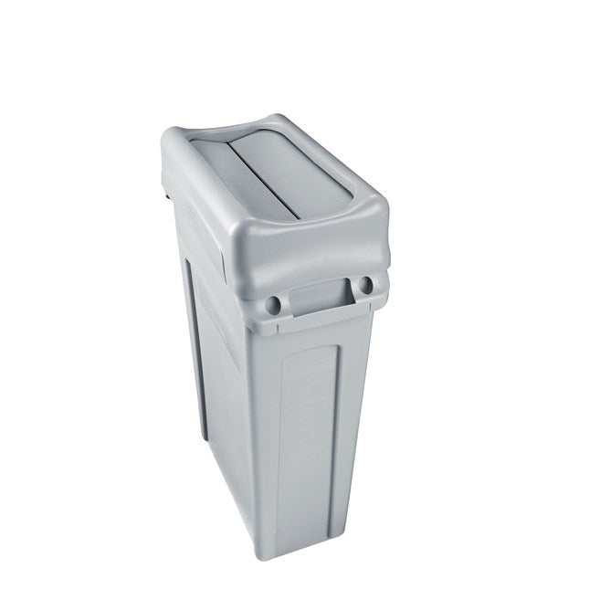 Rubbermaid Slim Jim Drop Shot Rectangular Trash Can Lid, Black