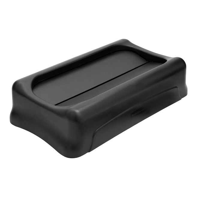 Rubbermaid Slim Jim Drop Shot Rectangular Trash Can Lid, Black
