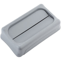Rubbermaid Slim Jim Drop Shot Rectangular Trash Can Lid, Grey