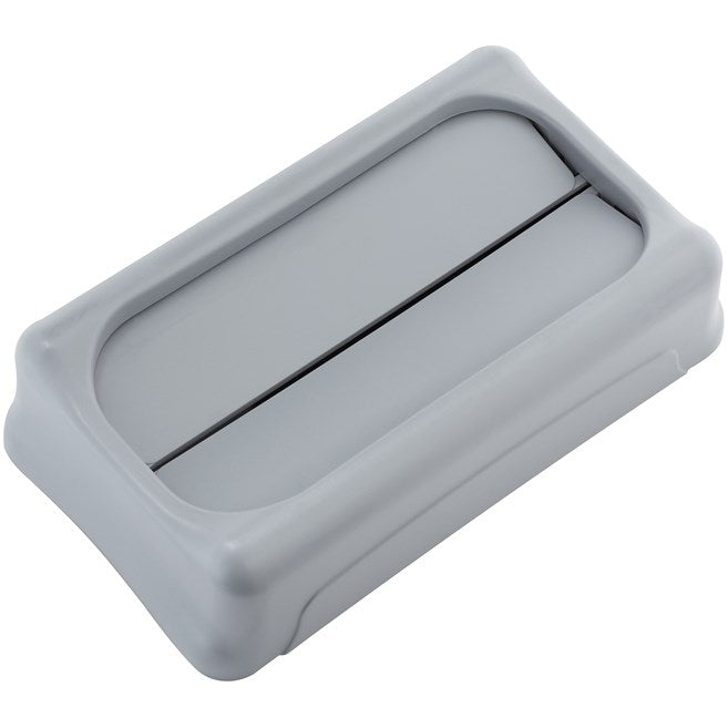 Rubbermaid Slim Jim Drop Shot Rectangular Trash Can Lid, Grey