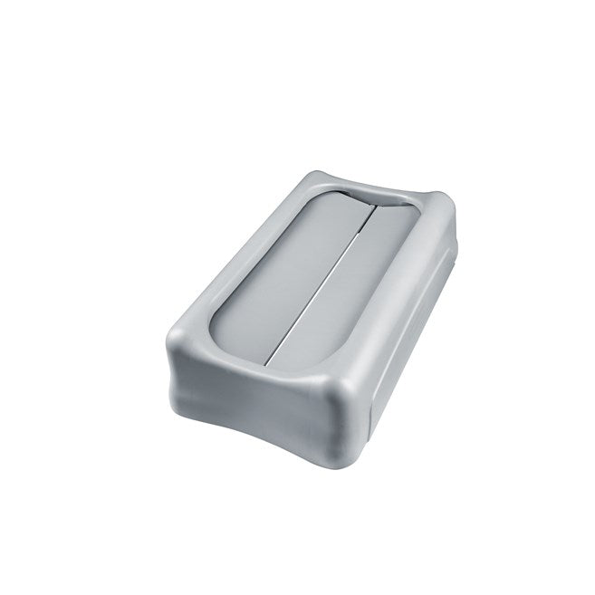 Rubbermaid Slim Jim Drop Shot Rectangular Trash Can Lid, Grey