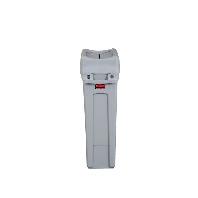 Rubbermaid Slim Jim Drop Shot Rectangular Trash Can Lid, Grey