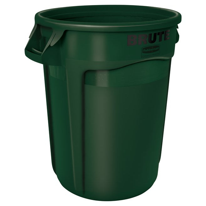 Rubbermaid Brute 32 Gallon Round Trash Can, Green