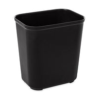 Rubbermaid 7 Gallon Rectangular Fire Resistant Wastebasket, Black