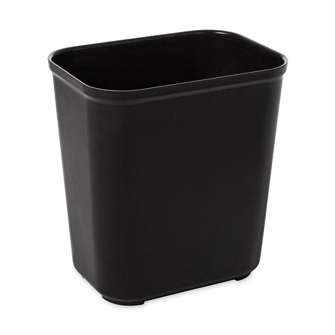 Rubbermaid 7 Gallon Rectangular Fire Resistant Wastebasket, Black