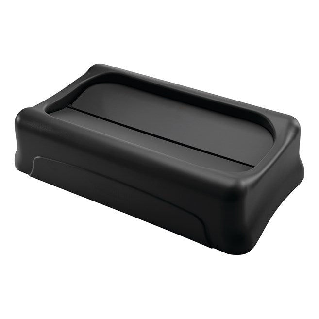 Rubbermaid Slim Jim Drop Shot Rectangular Trash Can Lid, Black