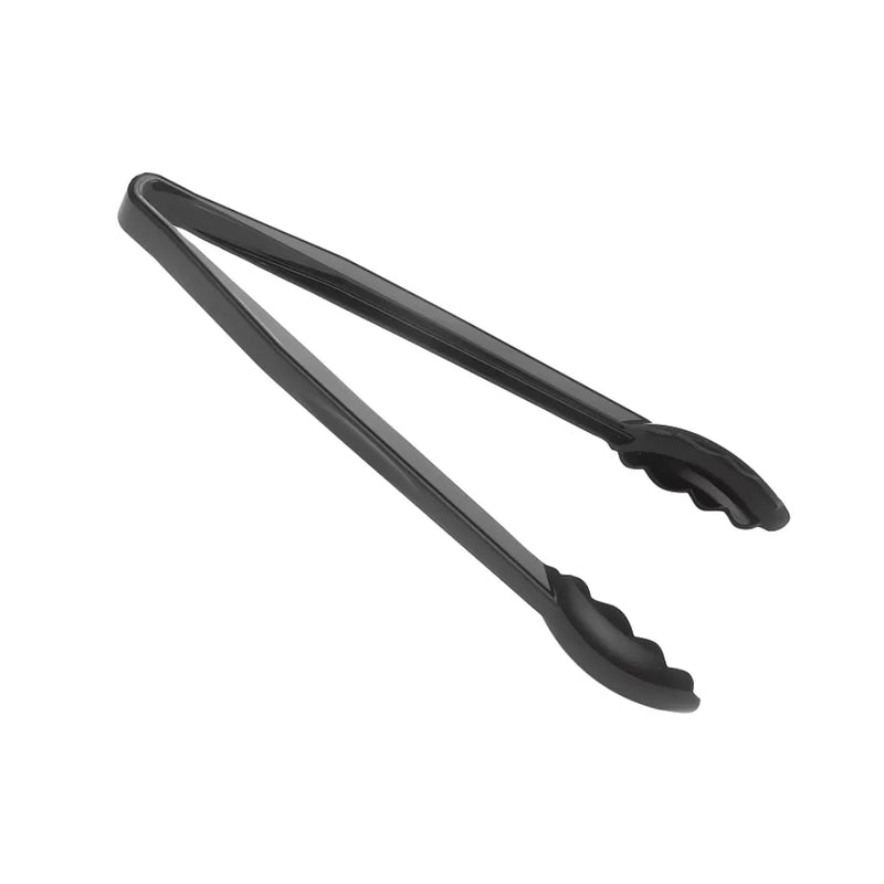 Cambro 12" Scallop Grip Serving Tongs, Black - 12TGS110