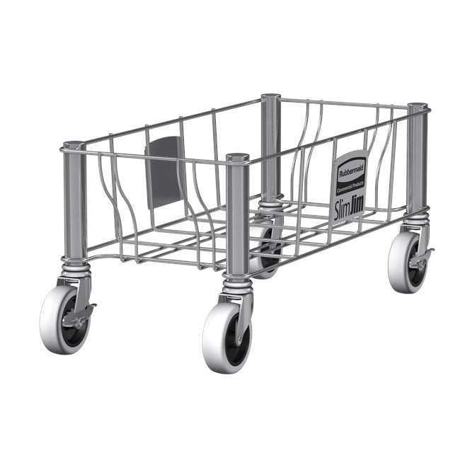 Rubbermaid Slim Jim Dolly, Stainless Steel