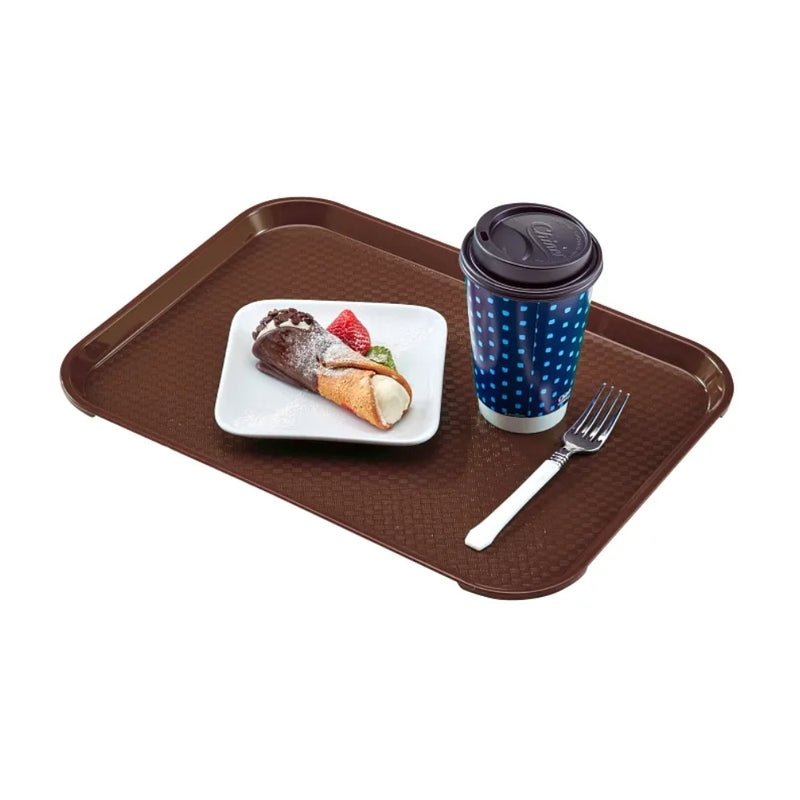 Cambro 14" x 18" Fast Food Tray, Brown - 1418FF167, 12 /Case