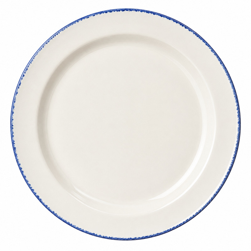 Steelite Blue Dapple 6.25" Slimline Plate, White 12 /Case