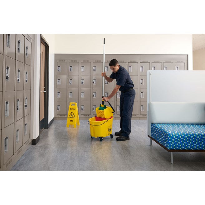 Rubbermaid Gripper 60" Clamp-Style Wet Mop Handle, Aluminum, Grey