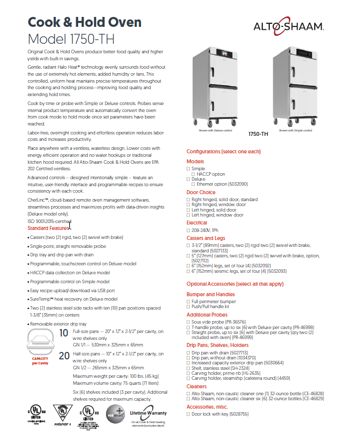Specs Sheet