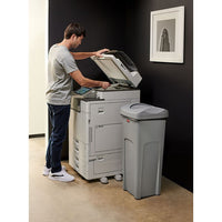 Rubbermaid Untouchable 23 Gallon Square Trash Can, Grey