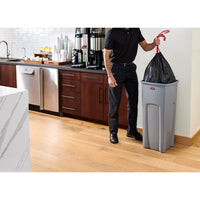 Rubbermaid Slim Jim 23 Gallon Rectangular Trash Can, Grey