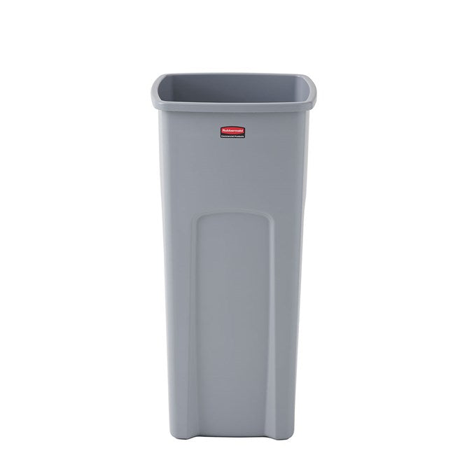 Rubbermaid Untouchable 23 Gallon Square Trash Can, Grey