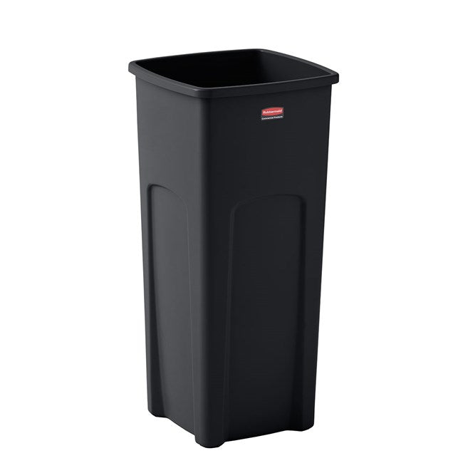 Rubbermaid Untouchable 23 Gallon Square Trash Can, Black