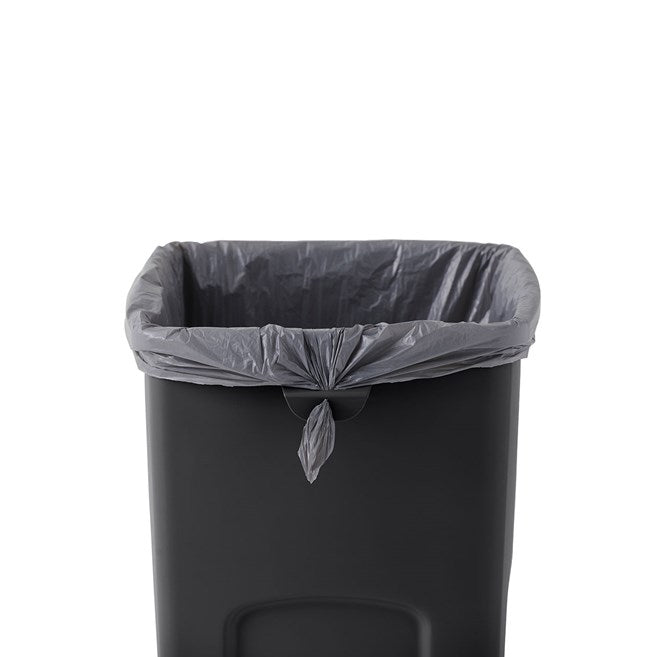 Rubbermaid Untouchable 23 Gallon Square Trash Can, Black