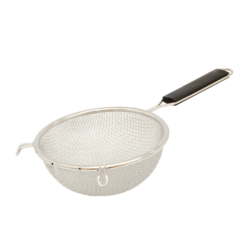 Browne 8" Double Fine Mesh Strainer with Plastic Handle