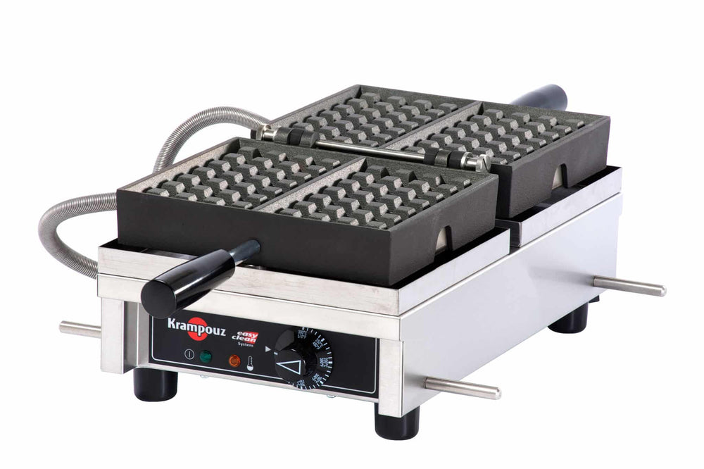 Eurodib Krampouz Liege 4 x 7 Waffle Maker 180° Opening, 120V