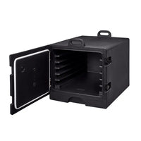Cambro 1826MTC110 Cam Carrier Insulated Front Loading Sheet Pan Carrier, Holds 6 Full Sized Pans, Black