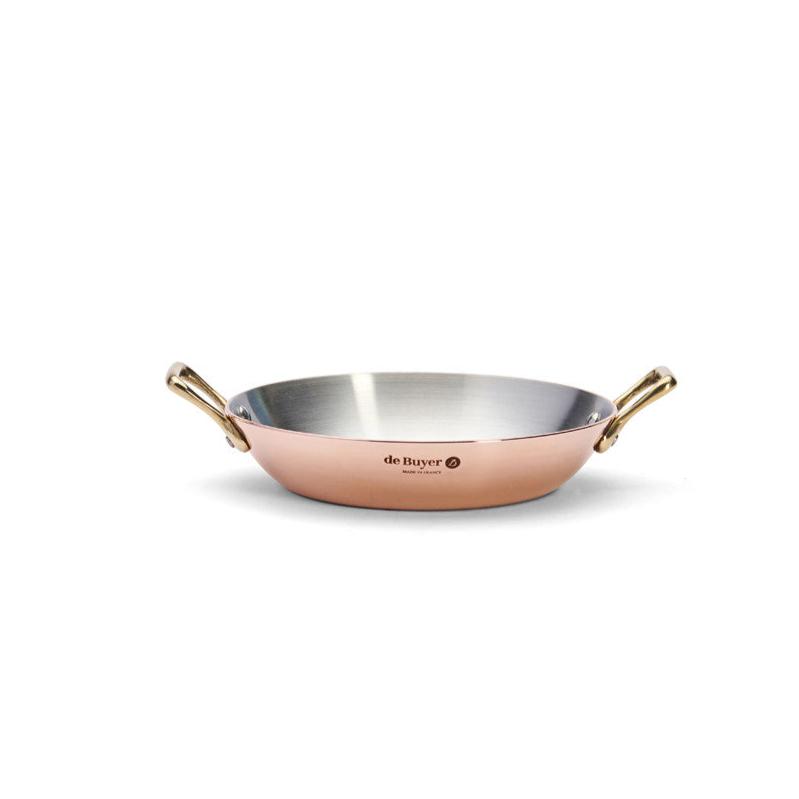 Debuyer 6" Round Copper Bowl with Welded Handles
