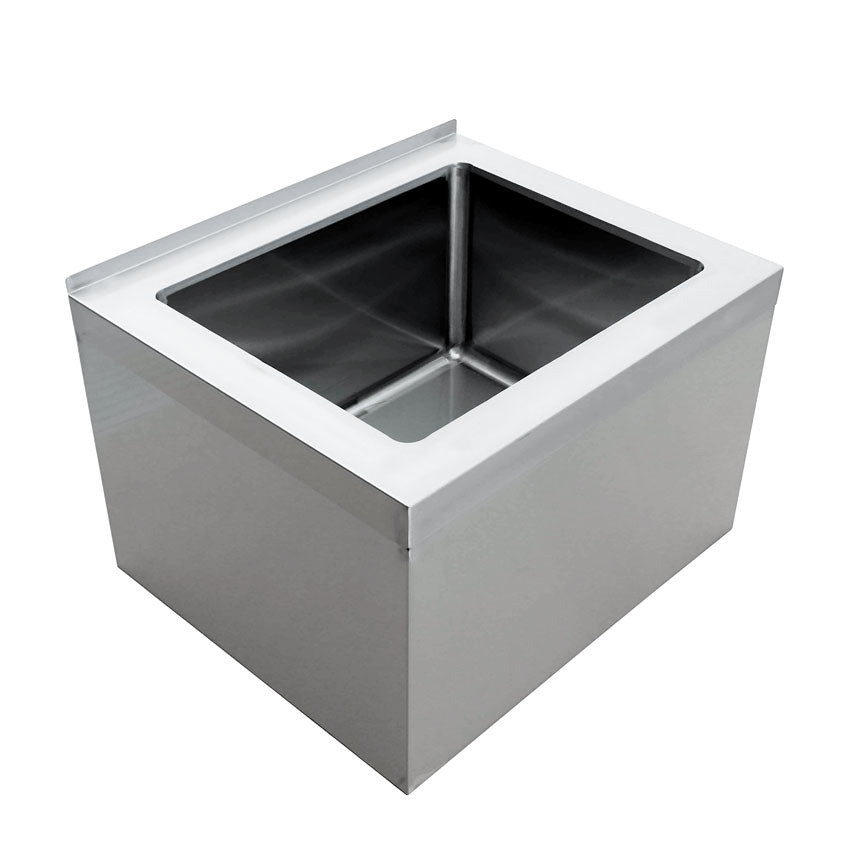Nella Mop Sink 20" x 16" x 12" with Drain Basket, Stainless Steel