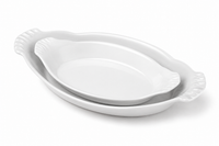 Bia 900049X 10" Oval Au Gratin Dish, White