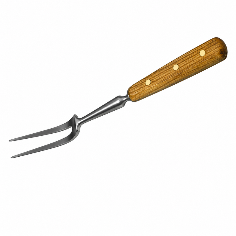 Johnson & Rose 13.75" Heavy Duty Forged Cook's Fork with Wooden Handle