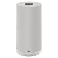 Rubbermaid 15 Gallon Metallic Round Open Top Satin Stainless Steel Trash Receptacle with Steel Liner