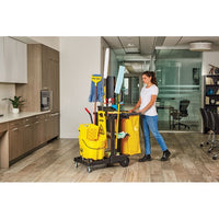 Rubbermaid Shelf Janitor Cart with Vinyl Zippered Bag