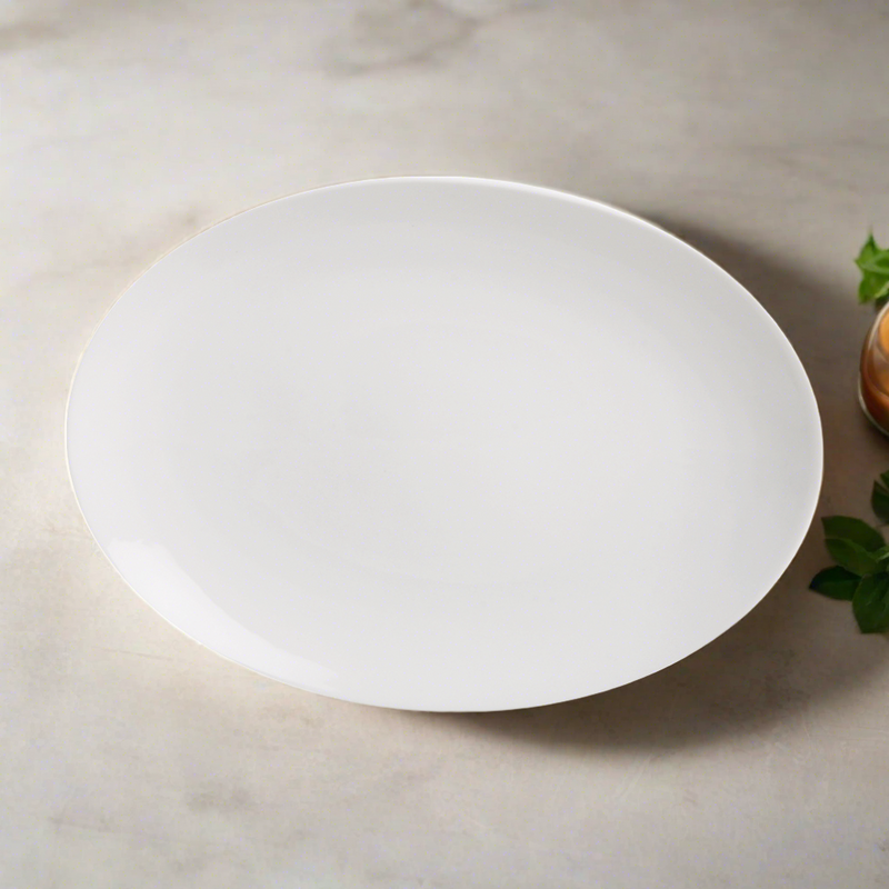 Cameo Imperial White 12" Coupe Oval Platter 18 /Case