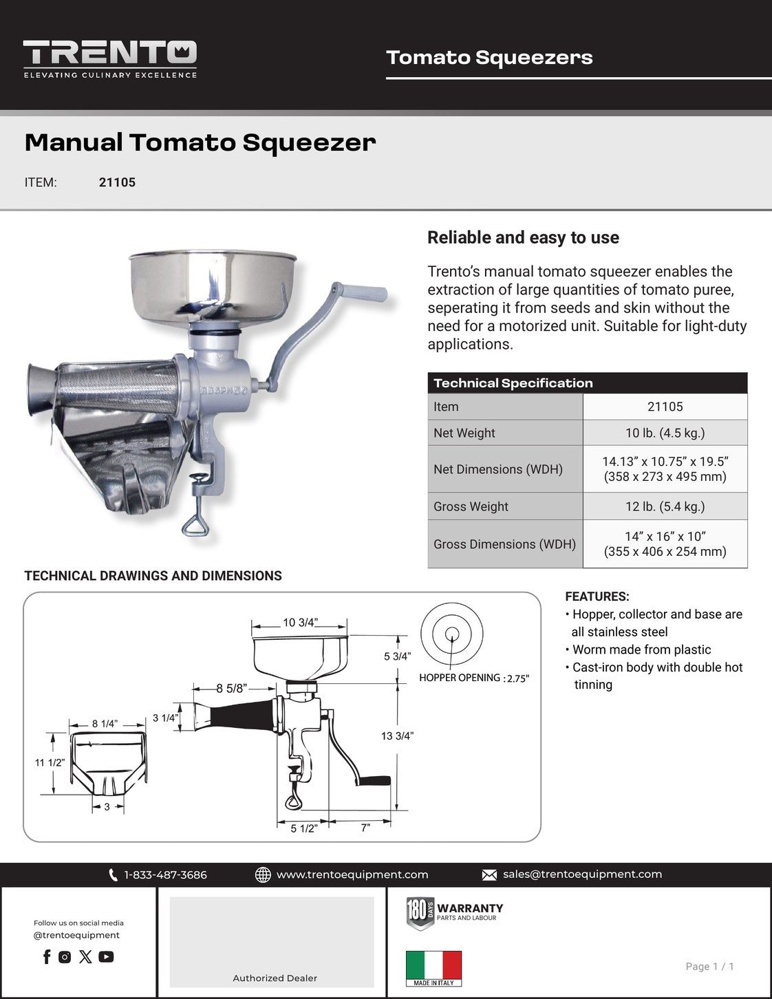 Spec Sheet