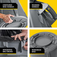 Rubbermaid Brute 55 Gallon Round Trash Can, Yellow