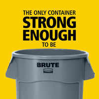 Rubbermaid Brute 55 Gallon Round Trash Can, Yellow