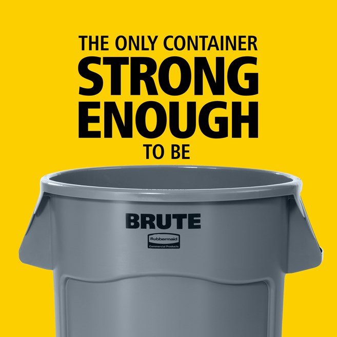 Rubbermaid Brute 20 Gallon Round Trash Can, Yellow