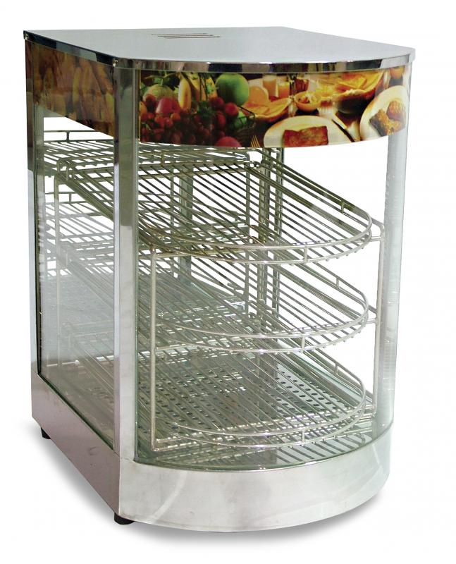Nella 14" Countertop Curved Glass Display Warmer
